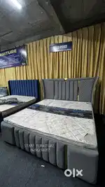 Full lining king size bed with diamond stchings in STARF FURNITURE