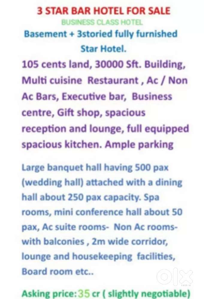 BAR HOTEL / Star Hotel for sale
