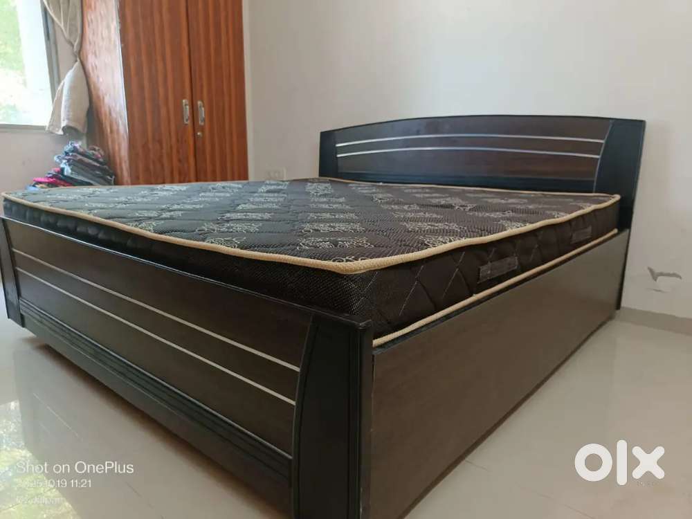 Wardrobe, computer table and Bed and mattress