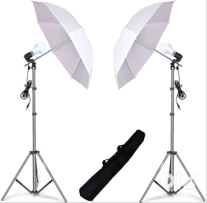 HIFFIN E27 Studio Single Holder Umbrella Lighting Kit for Photography