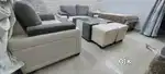 4-seater sofa set  + cushioned center table and 2 matching stools