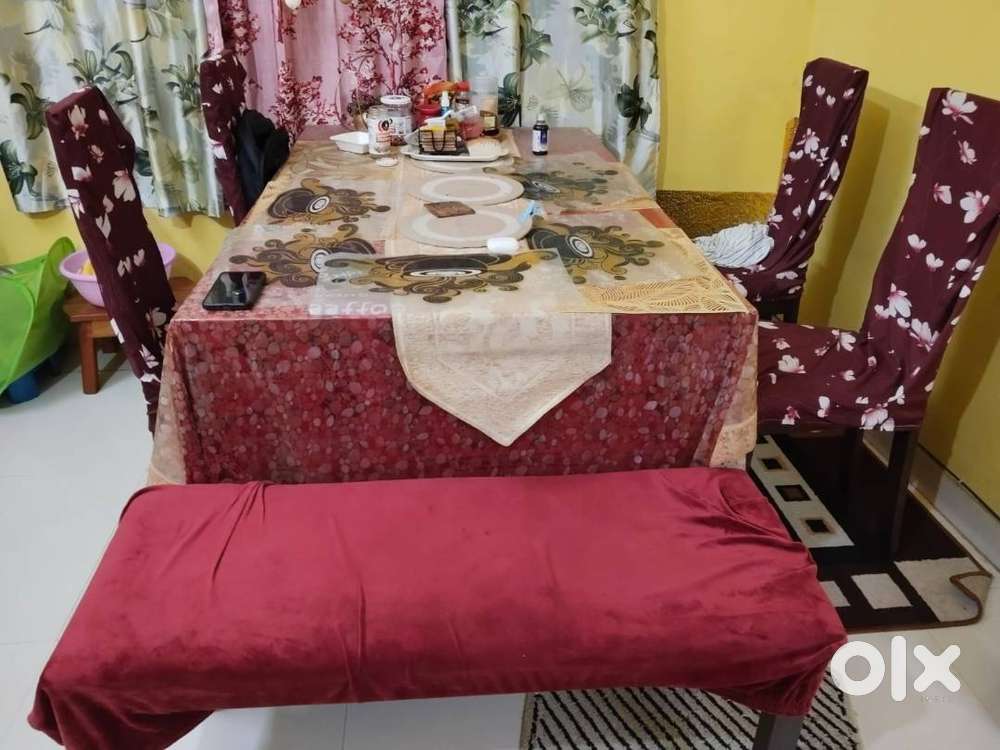 Dining table sets with 4 chairs and 1 bench