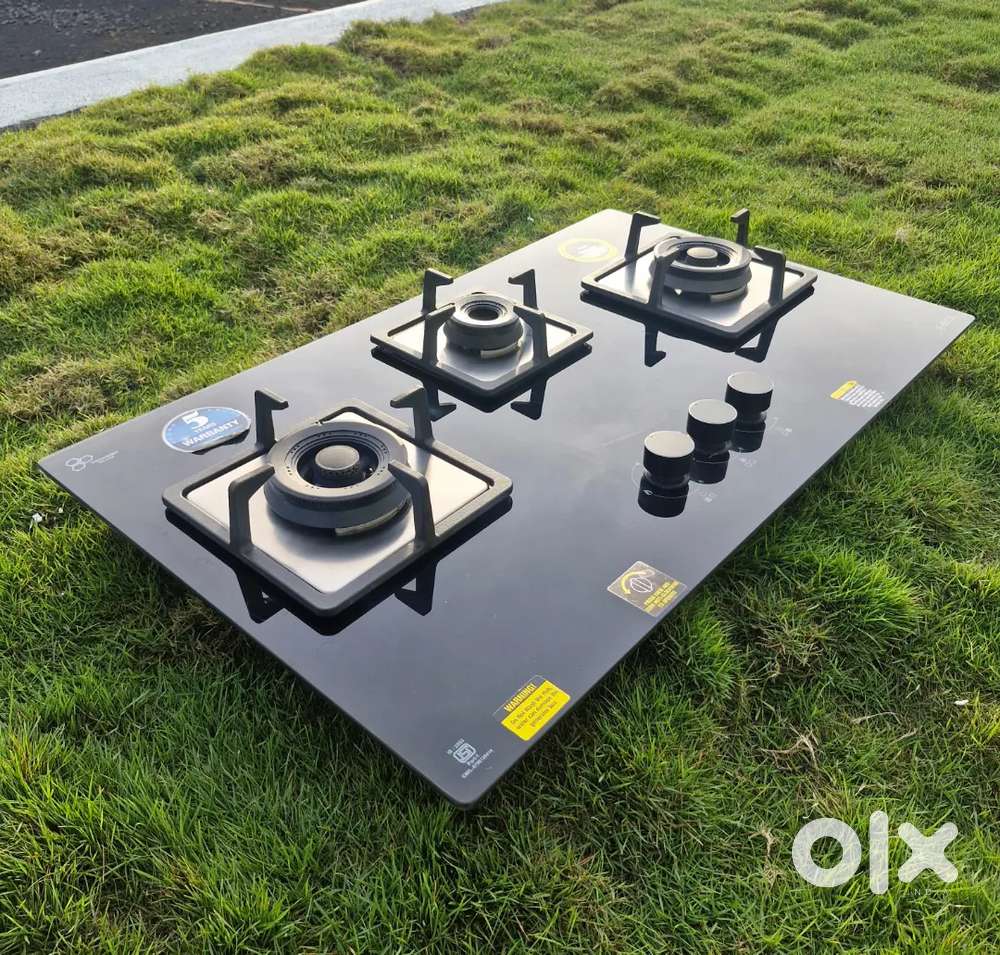 Elica Flexi Glass Stove (3 Burner)