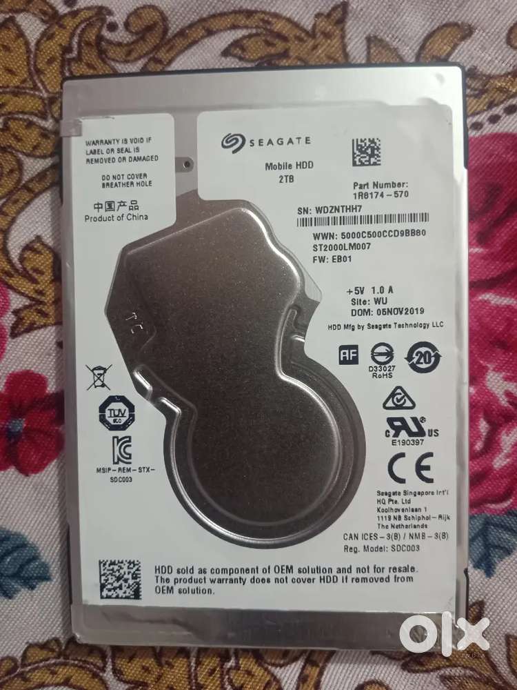 2TB Seagate mobile HDD. A1 condition.