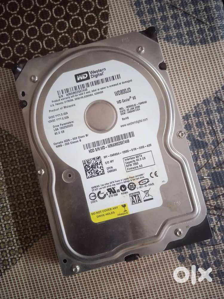 best condition Used HHD (big size) (western Digital) 80GB