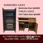 Wooden wardrobe, Wooden Tables - CPU, laptop table Office Furniture