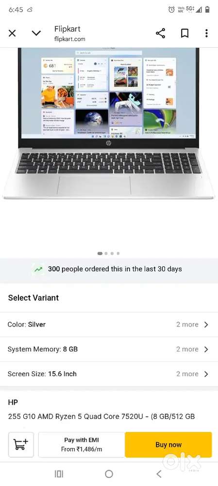 Hp 255 g10 reyzen 5 4.3 octa prosscer