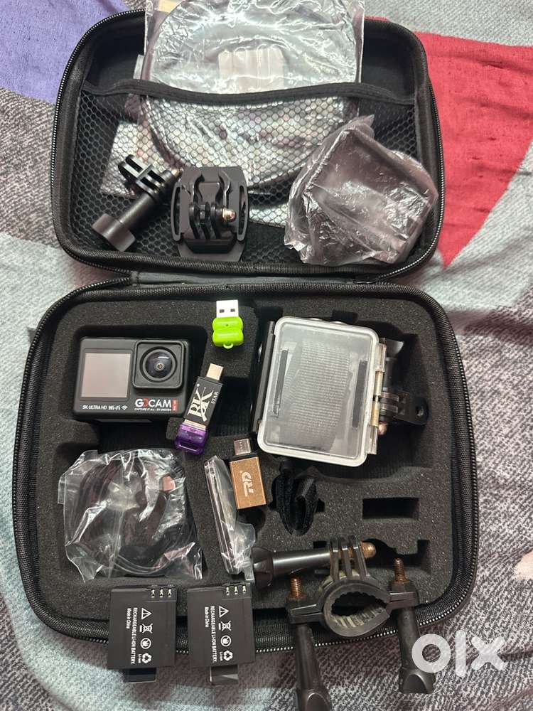 GOCAM 5K Action Camera  Full Accessories  WiFi  Good Condition