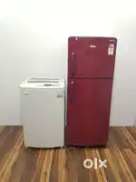 Whirlpool master mind double door refrigerator and washing machine