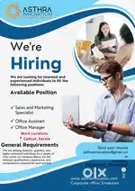 We Are Hiring: Office Assistant for Calicut Office (Mavoor Road)