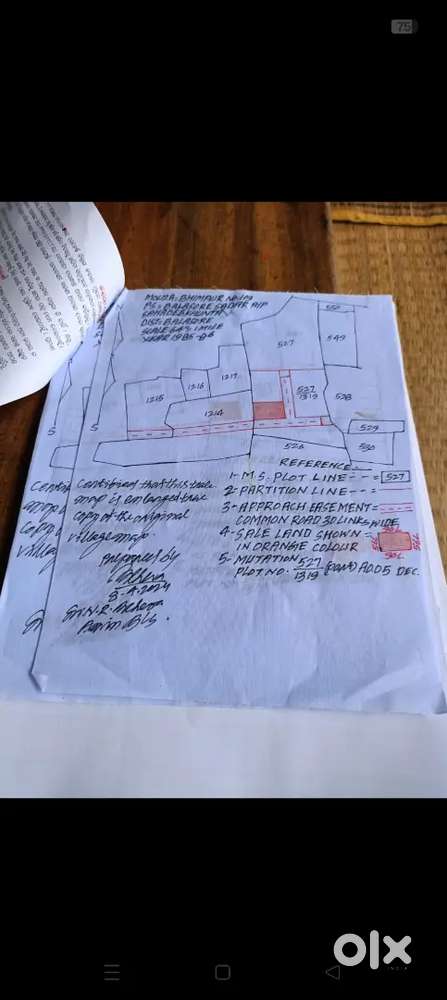 5 Decimal plot 30 length both side Road Near GLR RIVER CITY Appartment