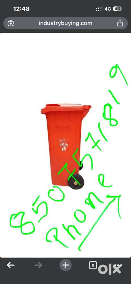 supreme wheel dustbin 120 ltr
