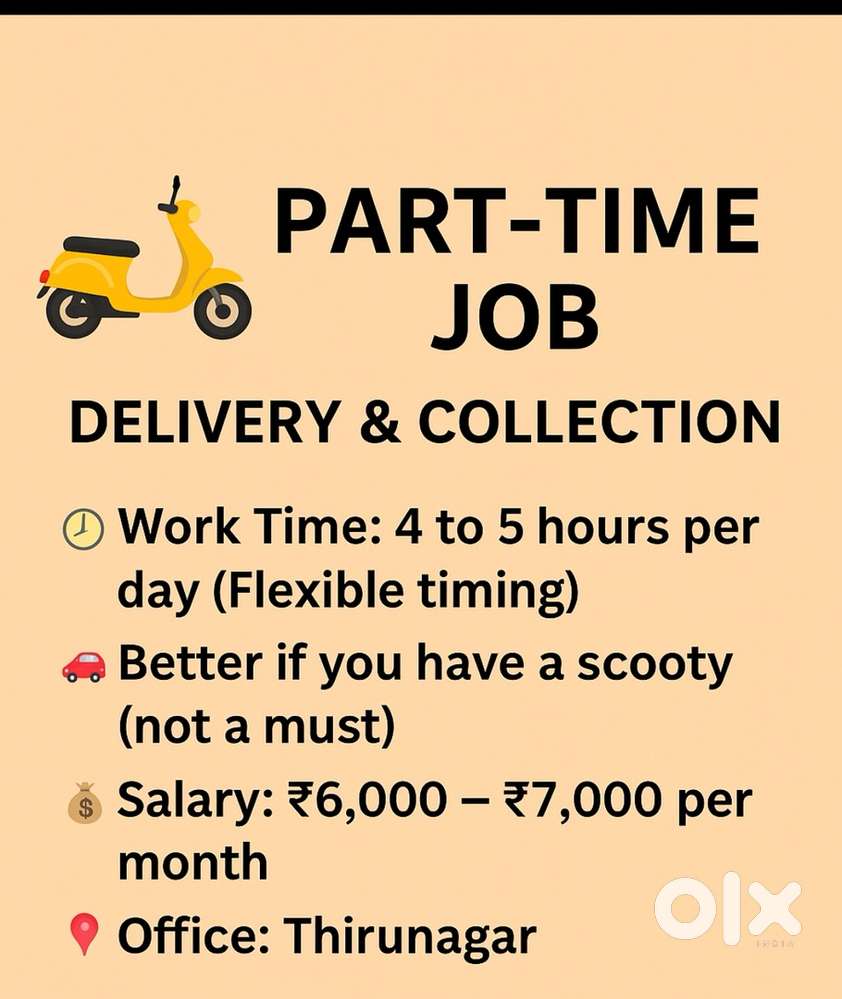  Part-Time Job – Delivery & Collection