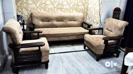 Sagwaan sofa 5 seater . Just like brand new