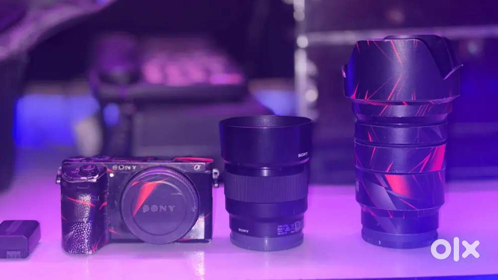 Sony a6500 camera with 2 lens