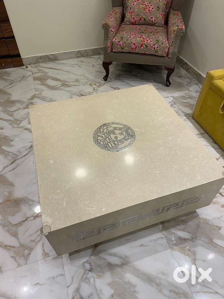 Centre table in italian marble with versace inlay @ 50% price