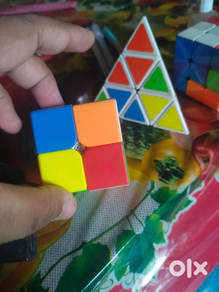 Old Rubik’s Cubes Combo – 2×2, 3×3, Mirror Cube & Pyraminx  Good Cond