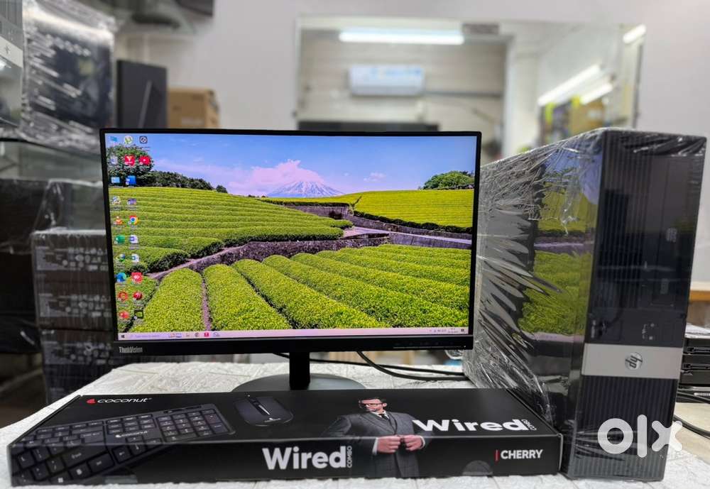 Hp core i5 full pc set 22 inch ips monitor 256gb ssd 8gb ram computer