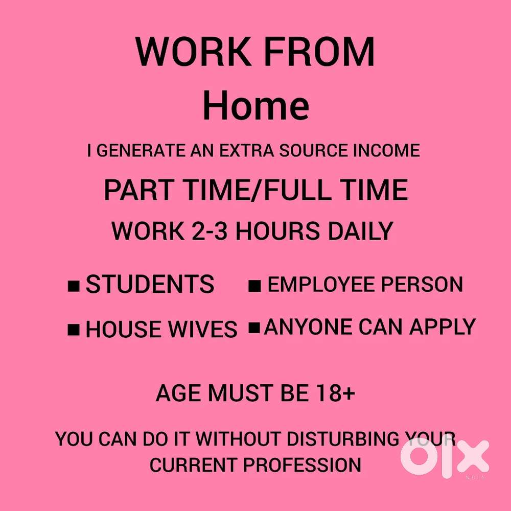 WORK FROM HOME FOR STUDENTS HOUSE WIFE AND JOB PERSON