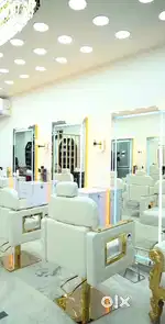 Salon Mirrors 6 with LED light with 6 cutting chair