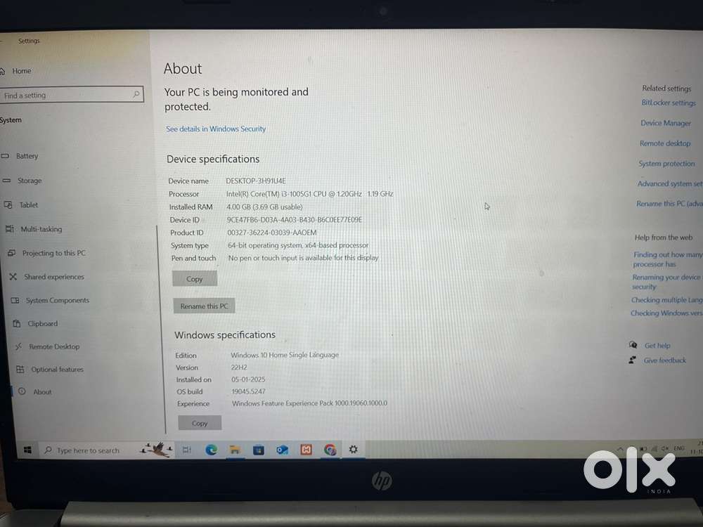 Laptop for Sale – Intel i3 10th Gen  SSD  Great Condit