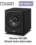Mission MS200 10 inch Powered Active Subwoofer New At Hifi Gallery