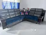 6 Seater L sofa with Coffee Table