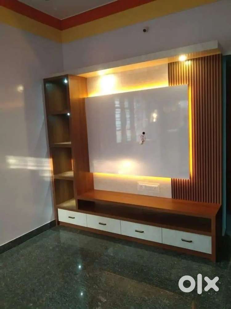 1/6 BHK flats in wooden furniture pop calar works solutions