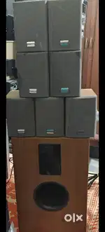 Onkyo 7.1 Active S.Woofer SL-105 80W 8 Inch + 7 Sat.Spkrs 8 Ohms 100W