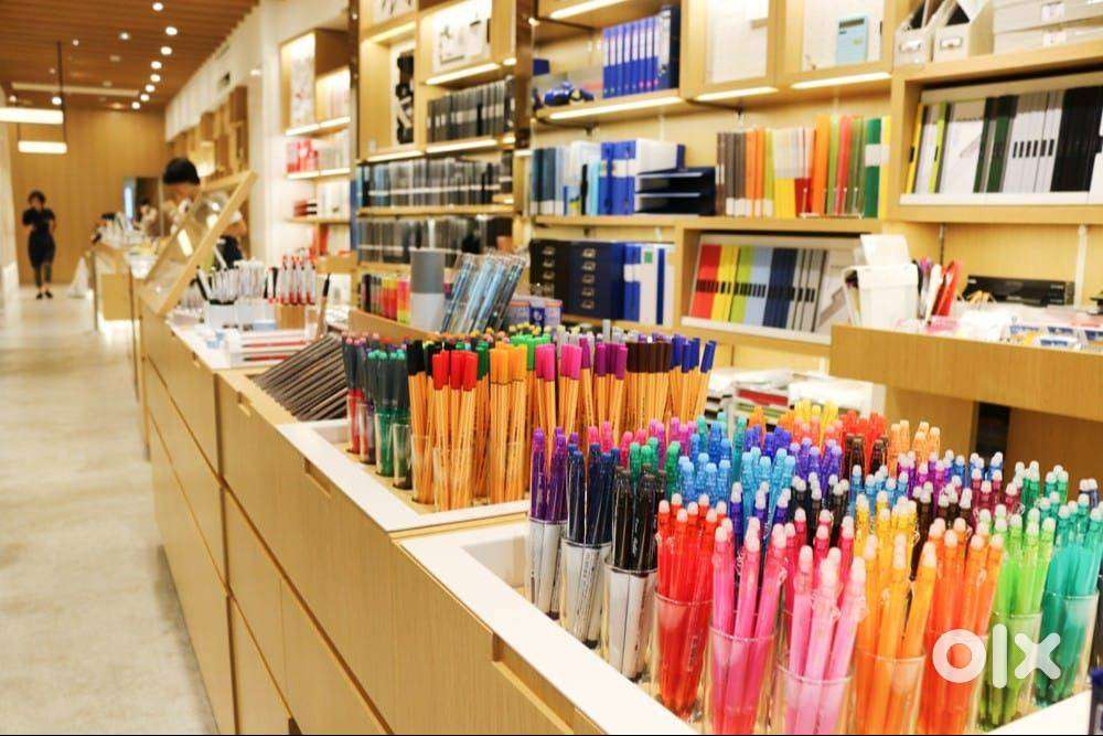 Stationery shop in charge