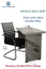 Sairam Furniture new Ergonomic table with chair combo offer sale