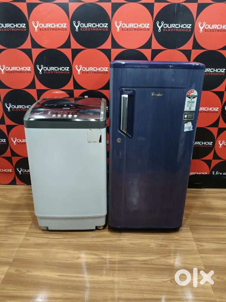Certified refurbished washing machine and fridge