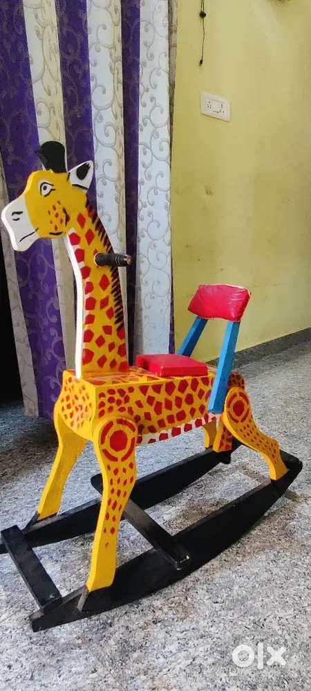 Wooden rocking horse