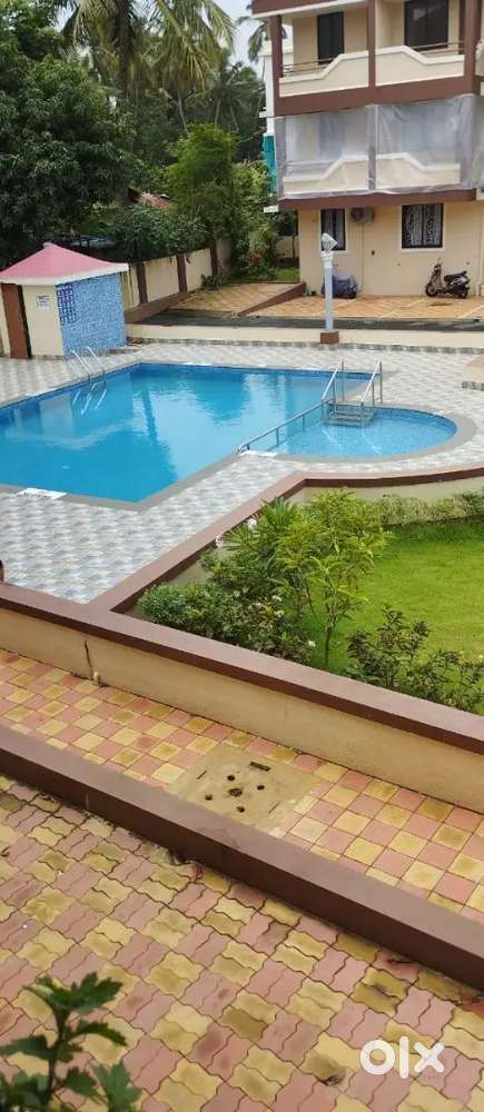 2 BHK FURNISHED FLAT FOR RENT GATED COMPLEX OPEN TERRACE AT COLVA
