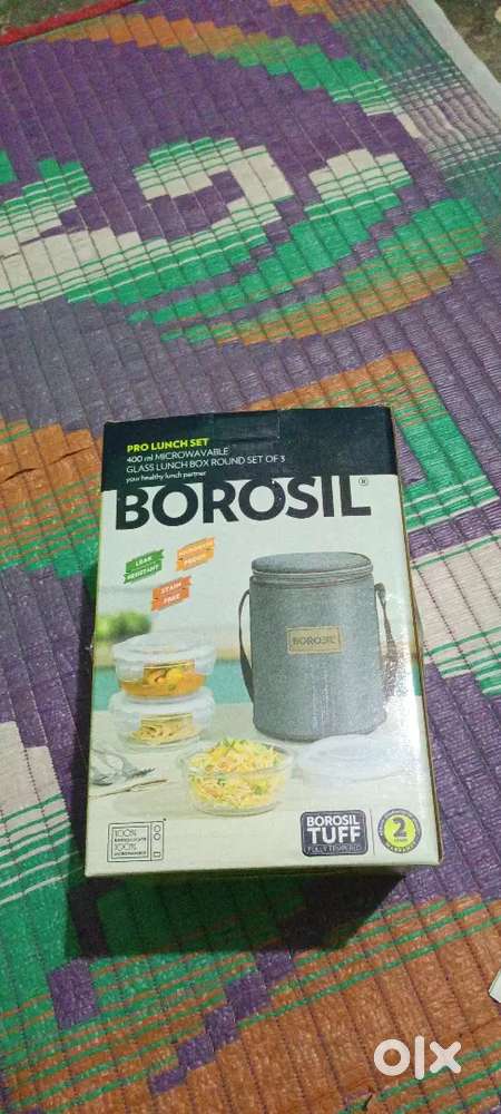 Glass Lunch box  he borosil company ka
