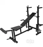 8 in 1 exercise bench with barbell rod and 10×2 kg weight plate