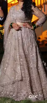 Bespoke champagne beige lehenga