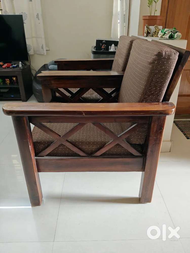 Sofa Set - 2x Single Sofas - 2200 each -  Acacia Wood 1+1 Sofa