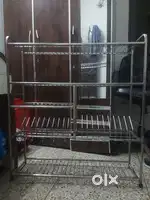 5 LAYER KITCHEN WALL MOUNT STEEL RACK WITH PLATE,CUTLERY