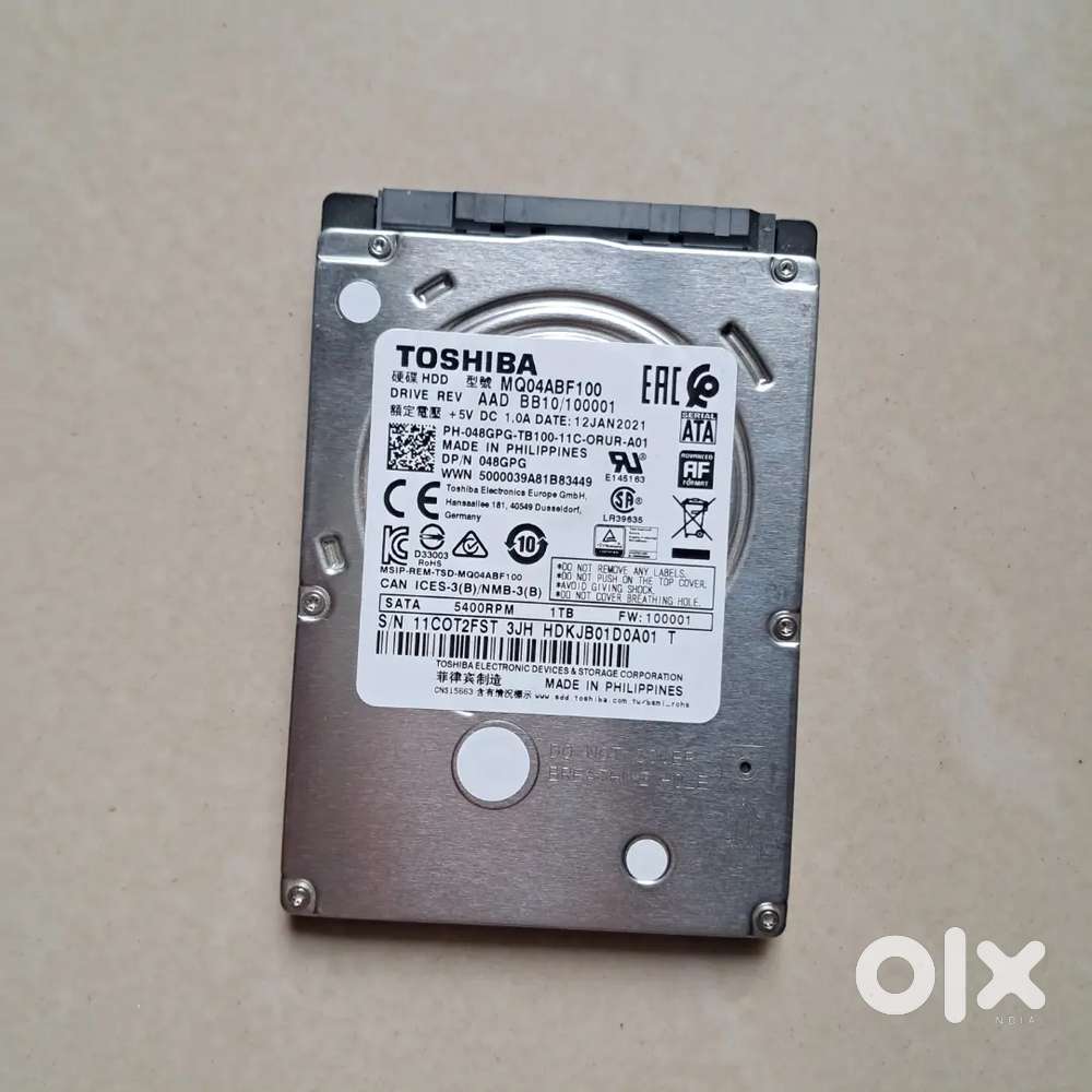 TOSHIBA 1tb HDD SATA 5400RPM