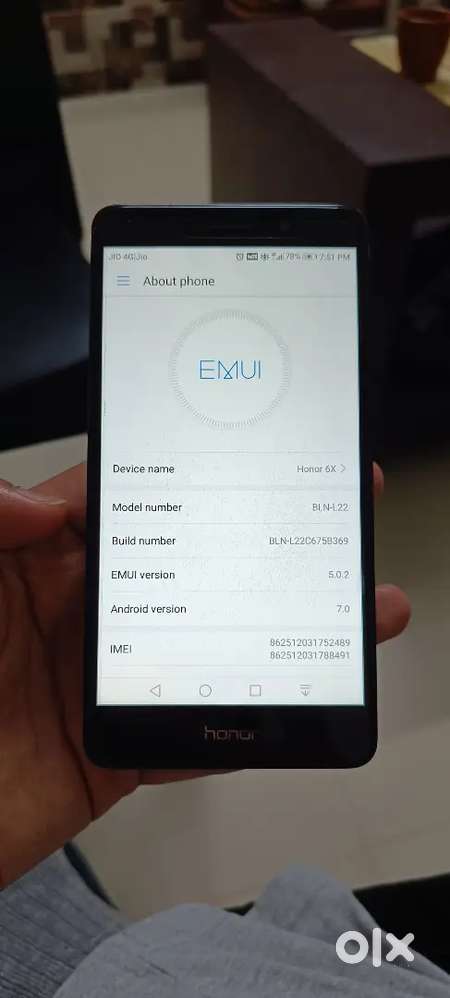 Honor 6X 2018 model in good condition box charger available