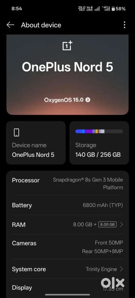 one plus nord 5 ,only 4 month old , tip top condition