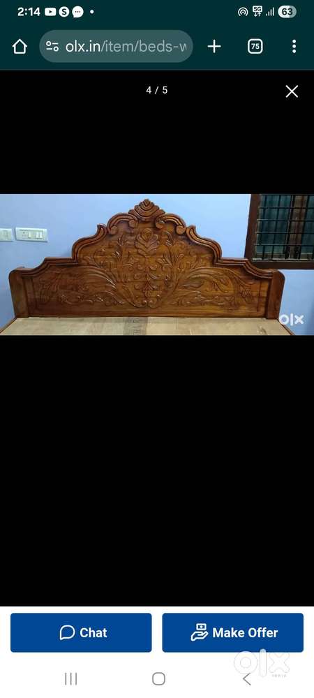 Unused original teakwood bed