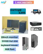 22-inch  Keyboard Mouse  Ram - 8GB DDR3  Hard disk 500GB  SSD -128GB