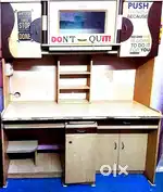 Computer+Study table for 2 with showcase, cubords4clothes & books.