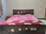 Almost new king size bed (6*6.5 ft) with full storage+ Foam mattress