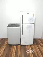 Electrolux flower model double door refrigerator and washing machine