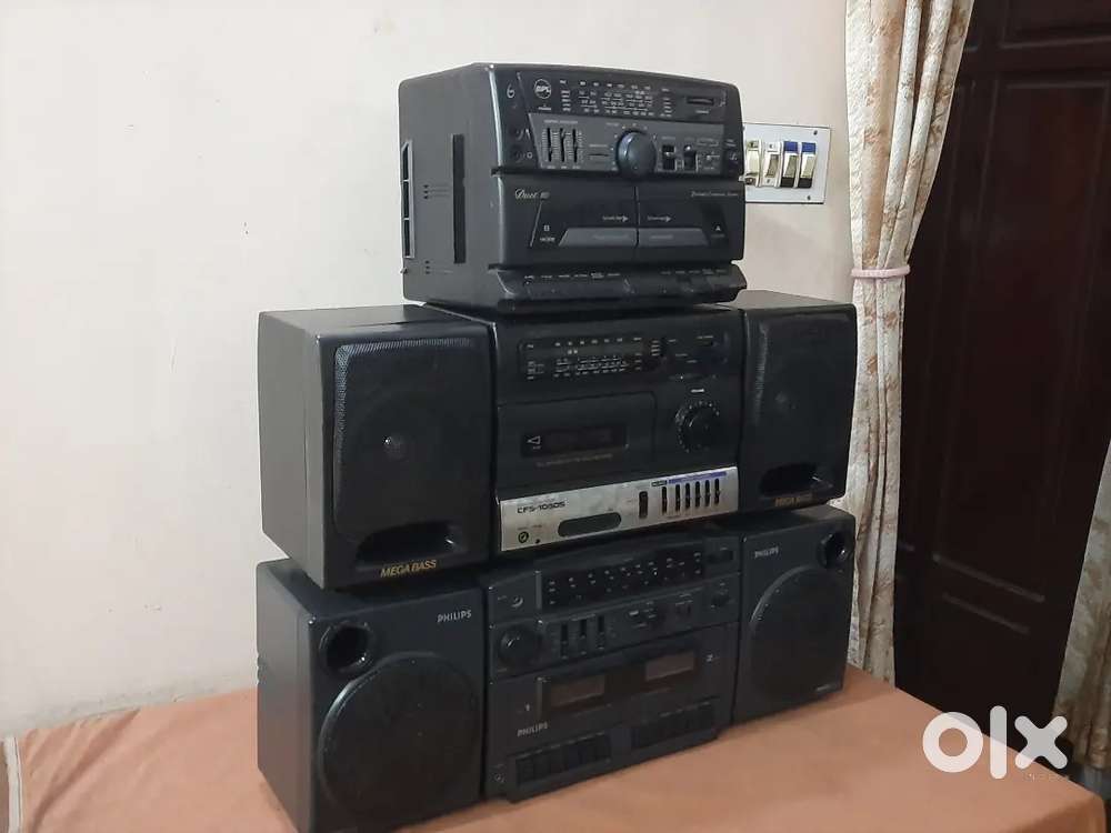 Sony Phillips BPL stereo Boombox(3nos) Power On Condition