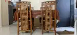 6 seater dining table with 4 chairs