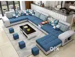 l shape sofa set 8 seater with ottoman direct from factory outlet
